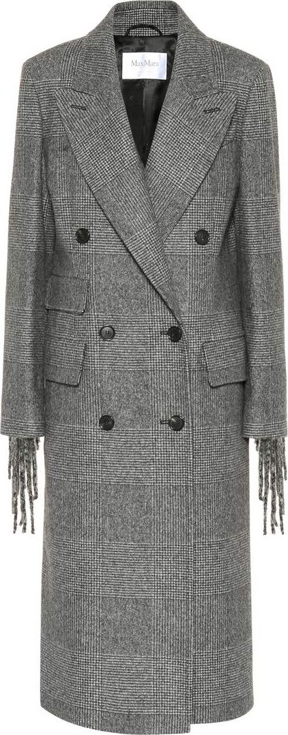Max Mara Laser fringed wool coat