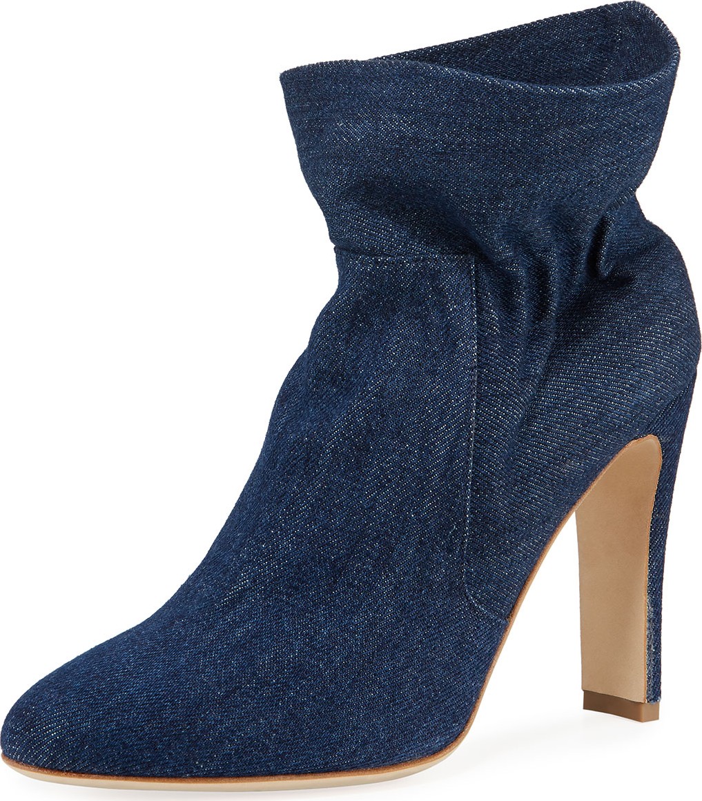 Laurence Dacade Denim Pull-On Booties