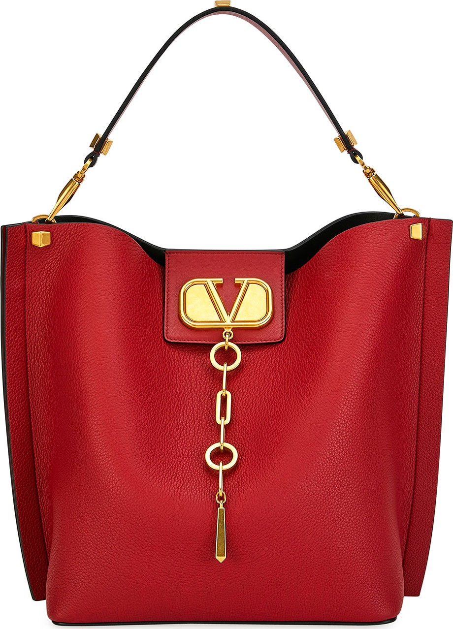 Valentino Vlogo Escape Small Leather Hobo Bag