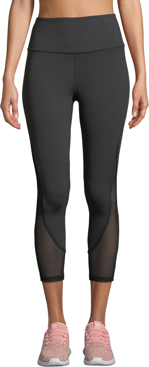 Kate Spade New York micro-mesh cropped active leggings
