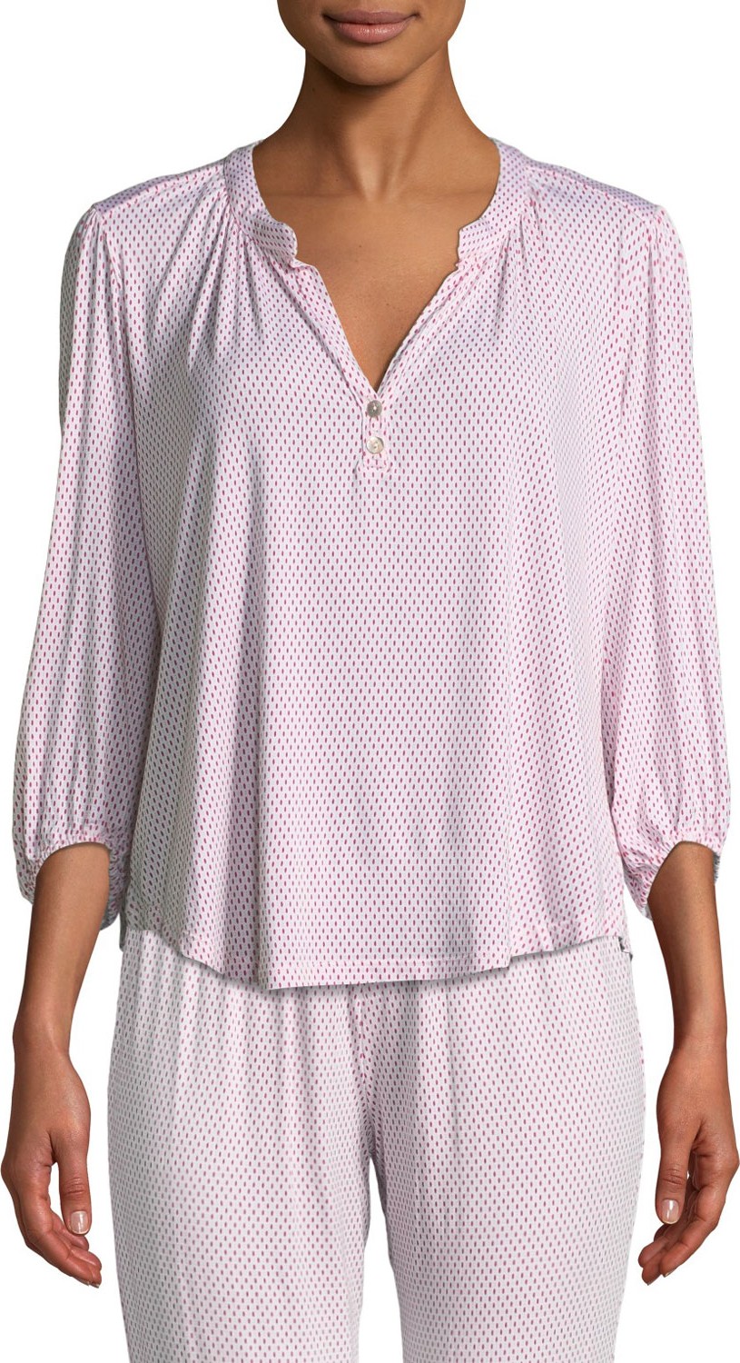 Eberjey Geo Dots Lounge Peasant Top