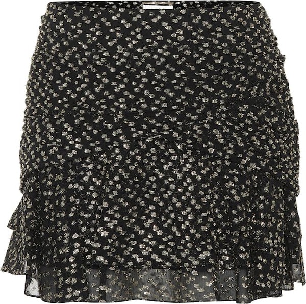 Saint Laurent Fil coupé silk-blend miniskirt