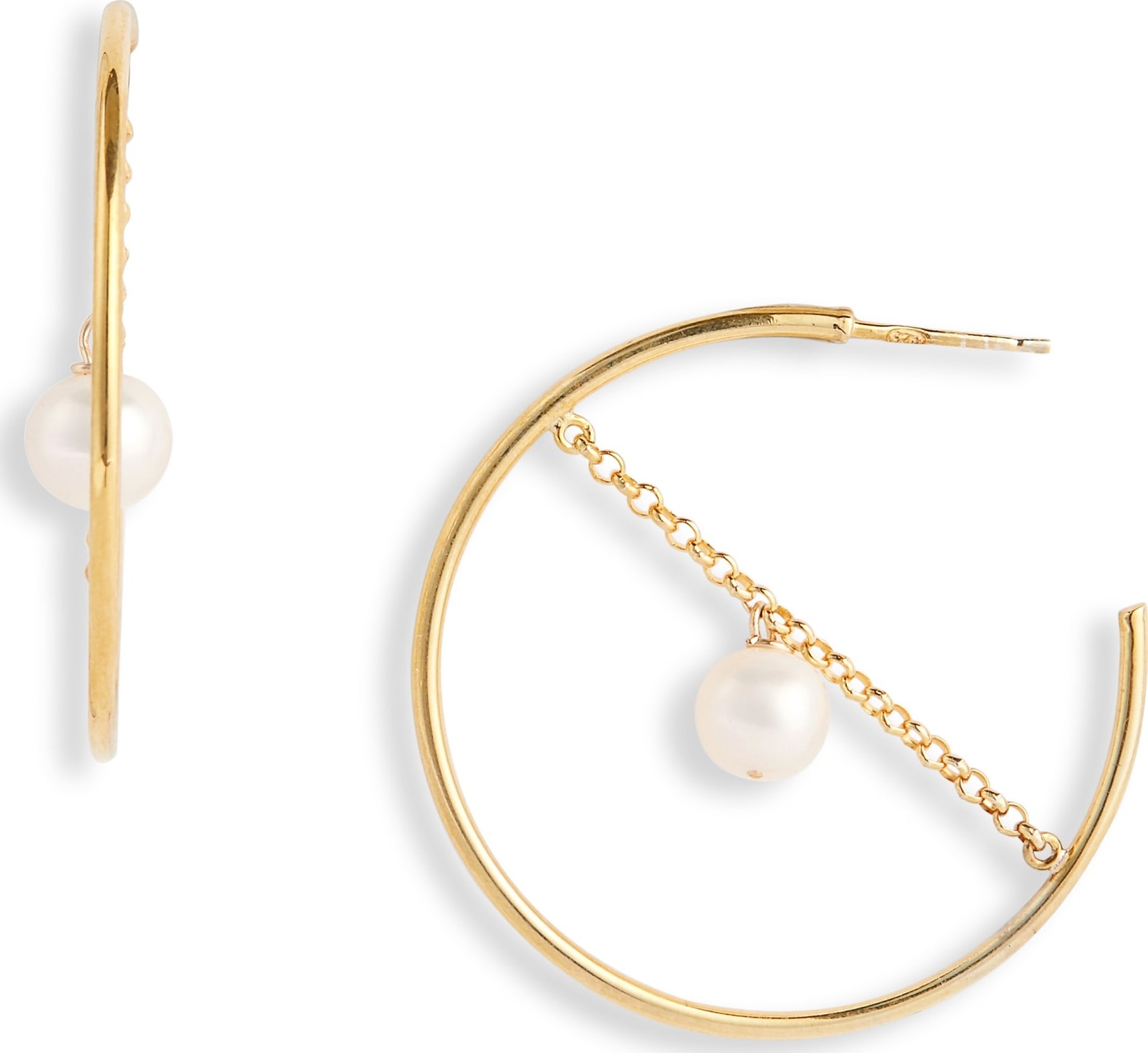Natasha Schweitzer Selene Freshwater Pearl Hoop Earrings