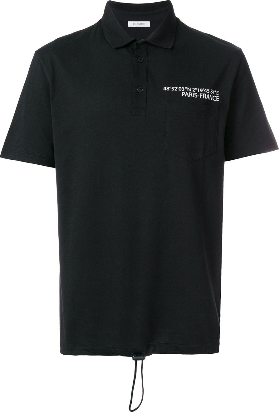 Valentino drawstring hem polo shirt