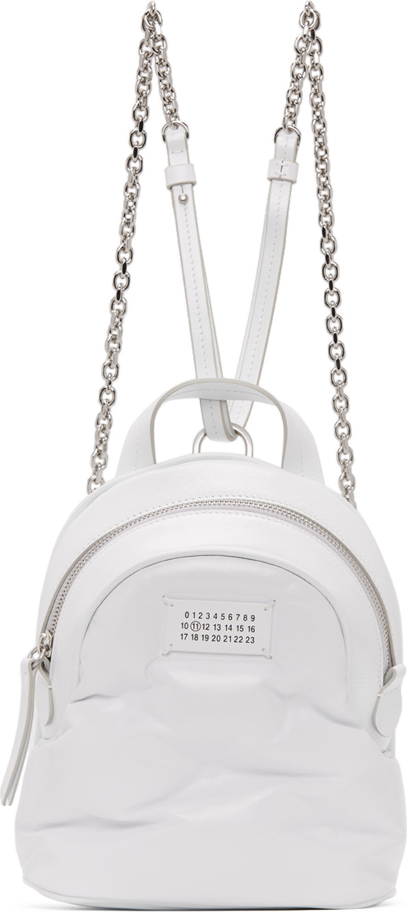 Maison Margiela White Mini Glam Slam Backpack