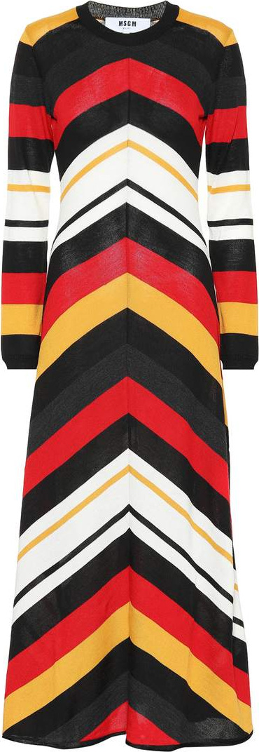 MSGM Wool-blend maxi dress