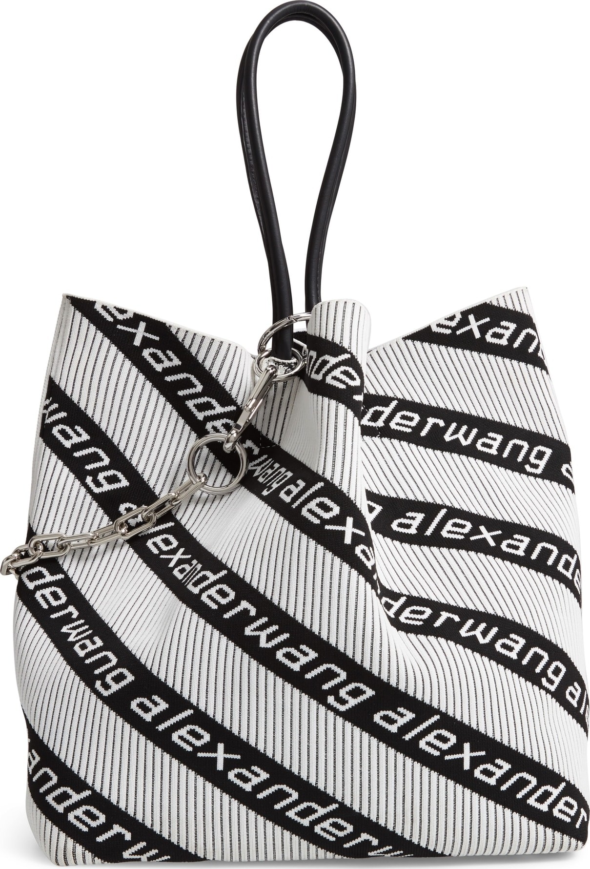 Alexander Wang Large Roxy Logo Knit Jacquard Tote
