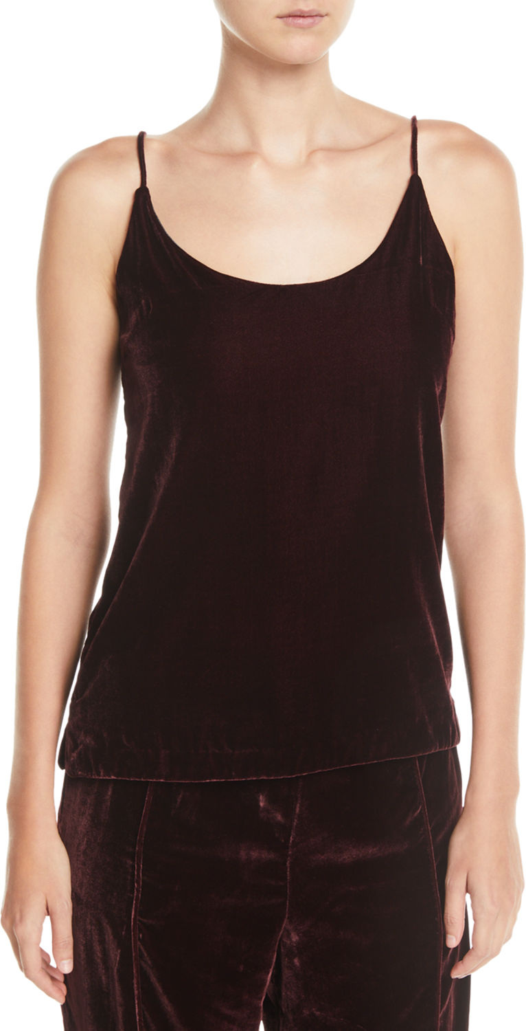 7 For All Mankind Velvet Scoop-Neck Cami Top