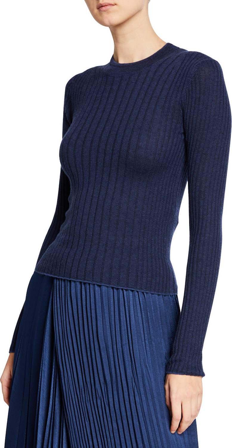 Vince Mixed-Rib Cashmere Sweater
