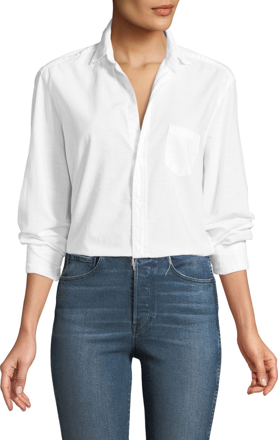 Frank & Eileen Eileen Button-Front Long-Sleeve Poplin Shirt