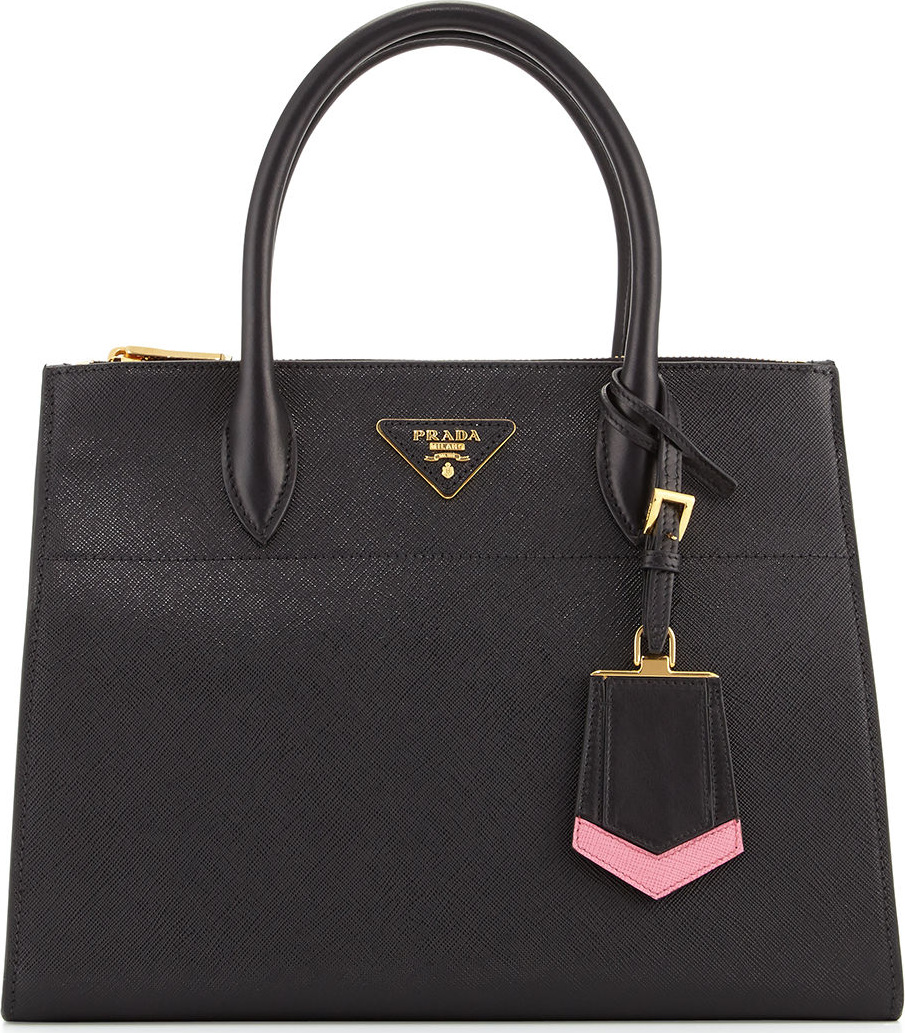 Prada Medium Saffiano Greca Paradigm Tote Bag