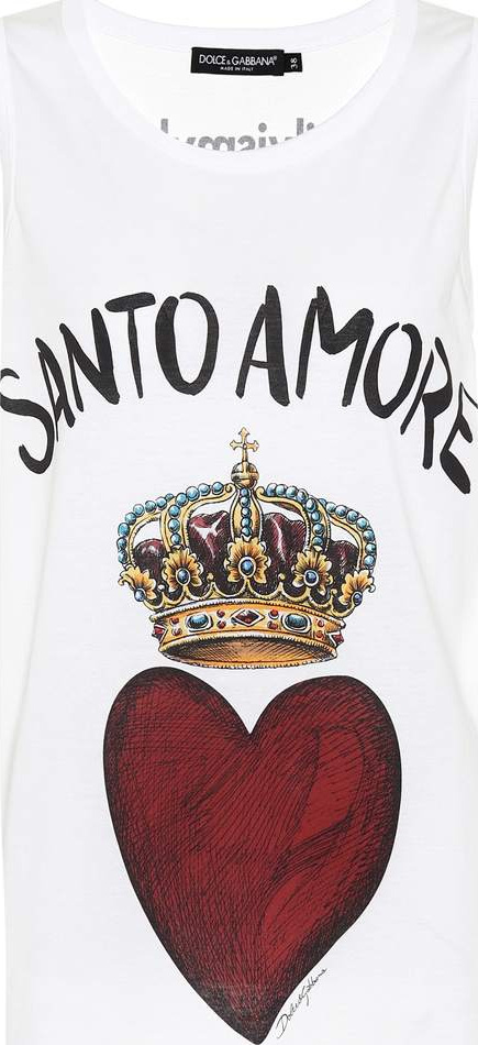 Dolce & Gabbana Santo Amore cotton tank top
