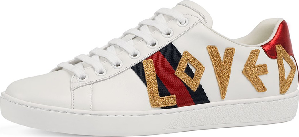 Gucci New Ace 'Loved' Leather Trainer