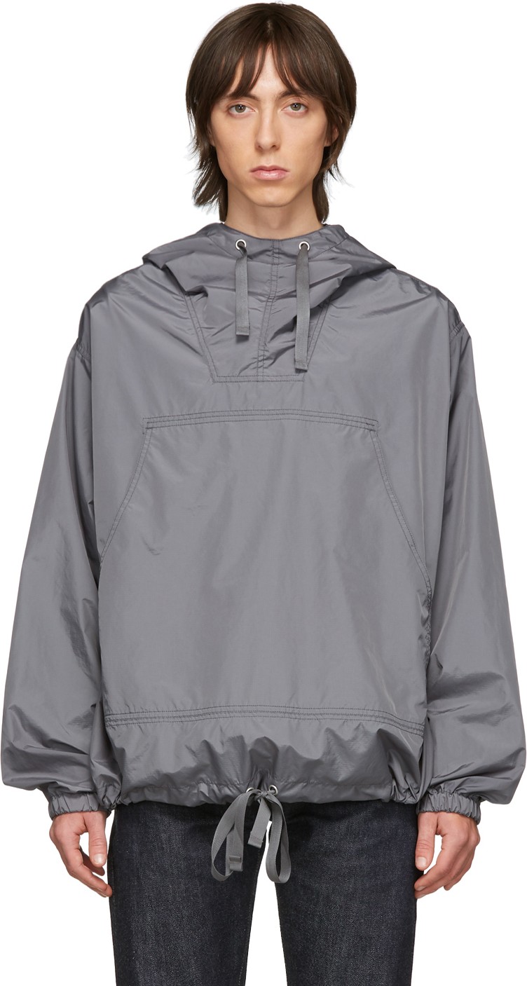 Beams Plus Grey Hooded Pullover Jacket