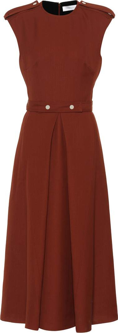 Victoria Beckham Belted wool midi dress