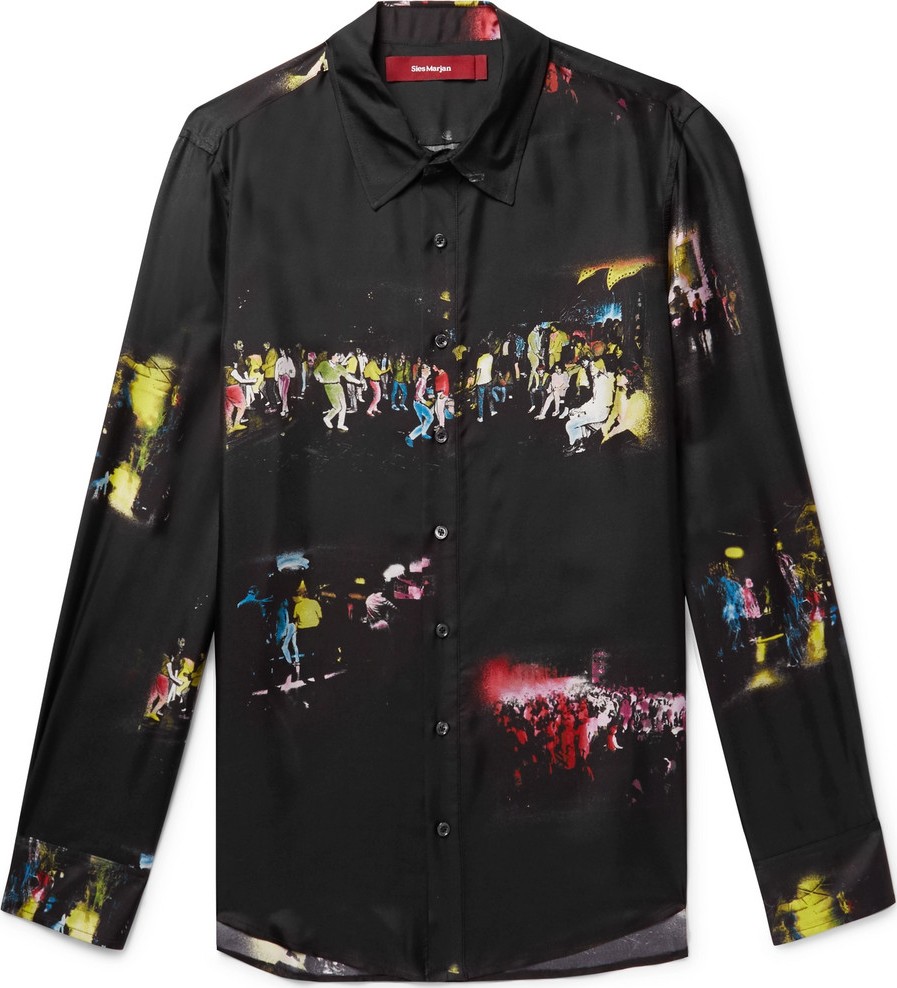 Sies Marjan Sander Printed Silk-Twill Shirt
