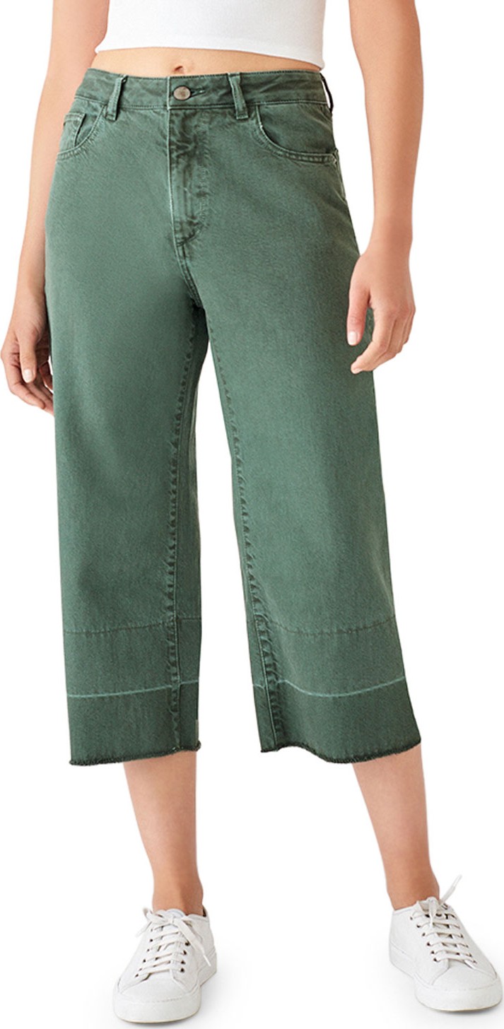 DL1961 Hepburn Crop High-Rise Wide-Leg Jeans with Released Hem