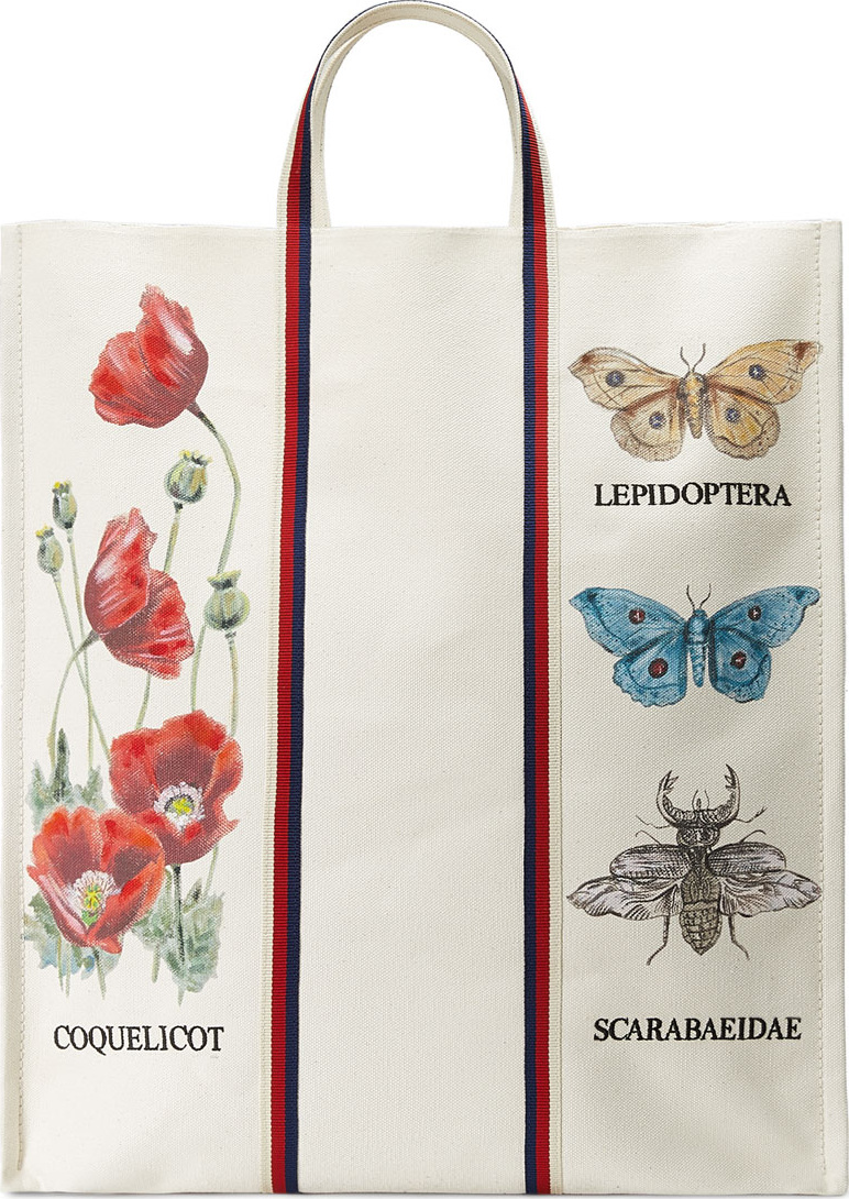 Gucci Bestiary Large Botanical Canvas Tote Bag Gucci Bestiary Large Botanical Canvas Tote Bag