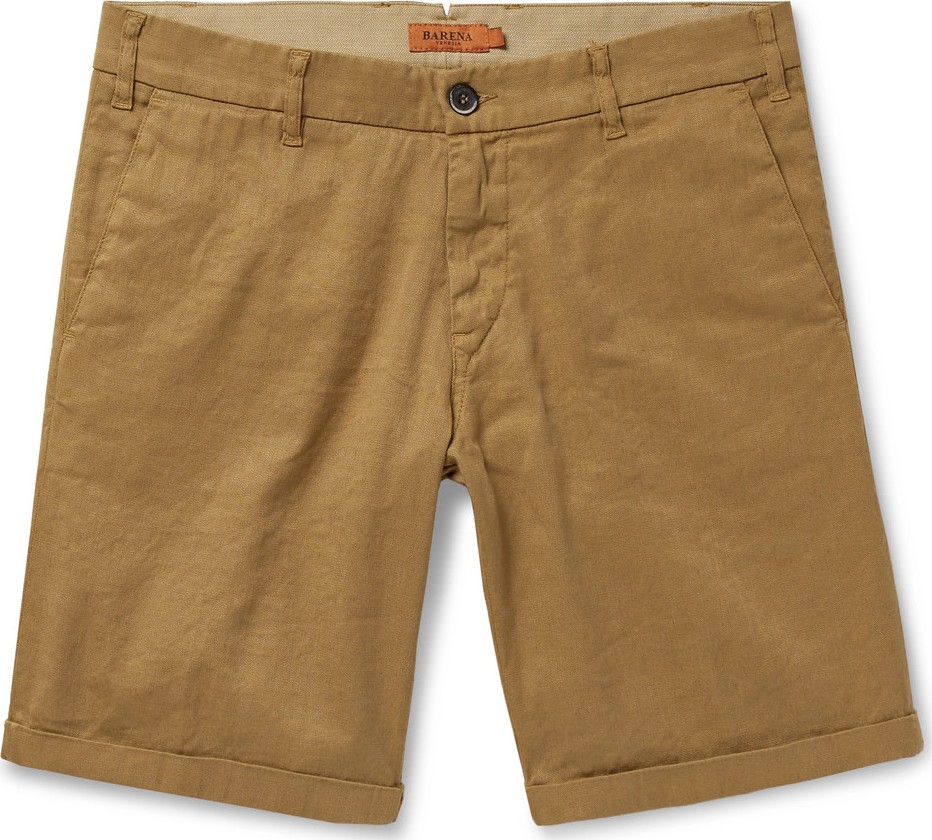 Barena Linen and Cotton-Blend Shorts