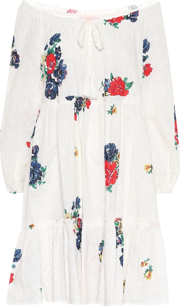 Tory Burch Embroidered cotton voile minidress