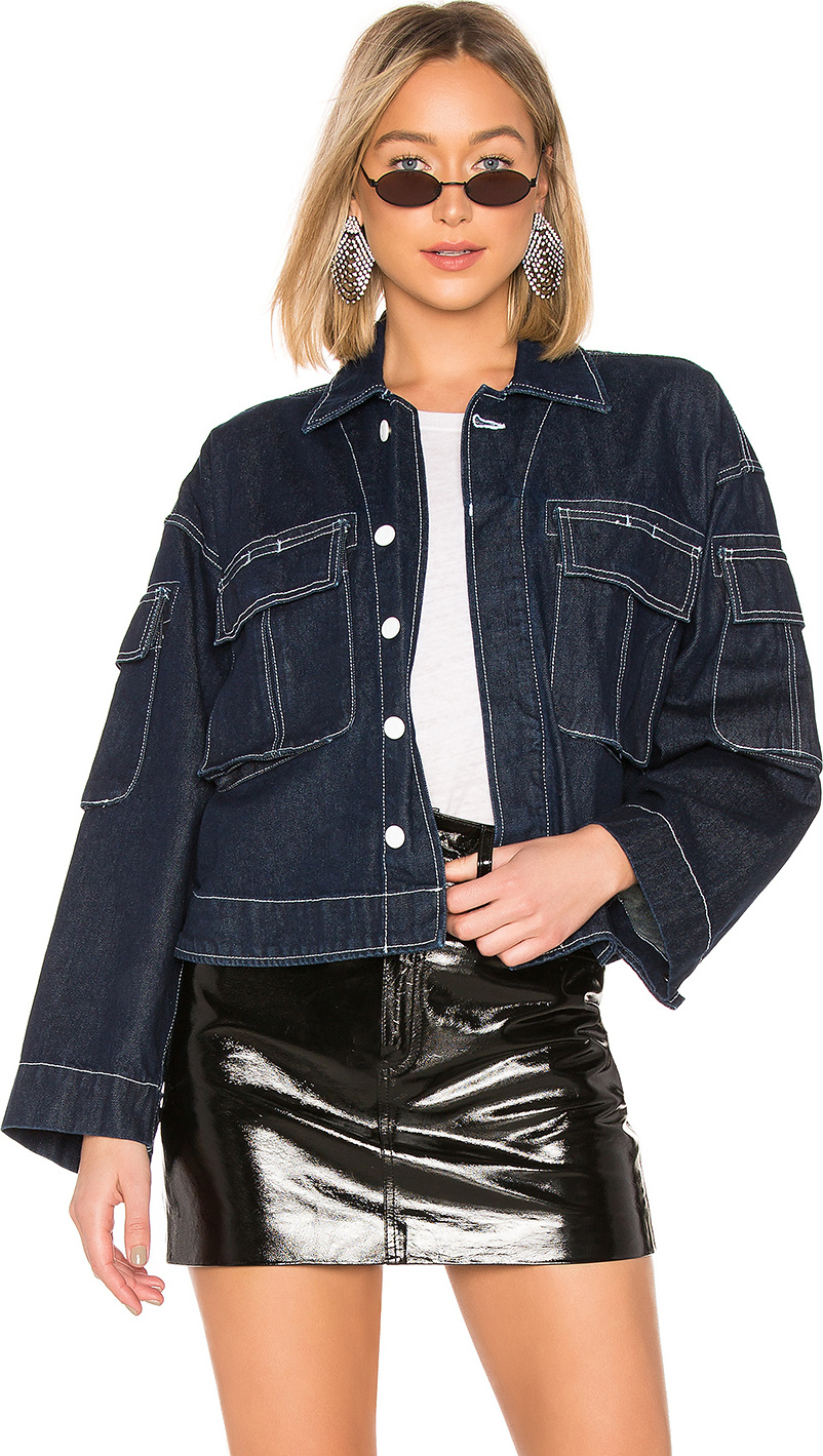Grlfrnd Dorian Oversized Cropped Military Jacket