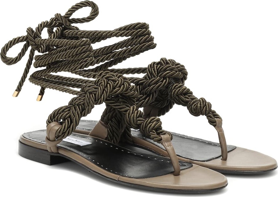 Max Mara Laila rope and leather sandals