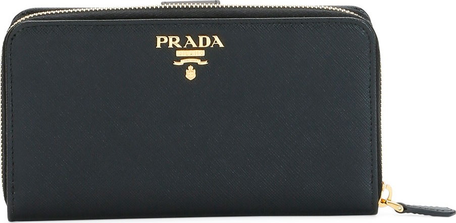 Prada Large Saffiano Leather Tab Wallet