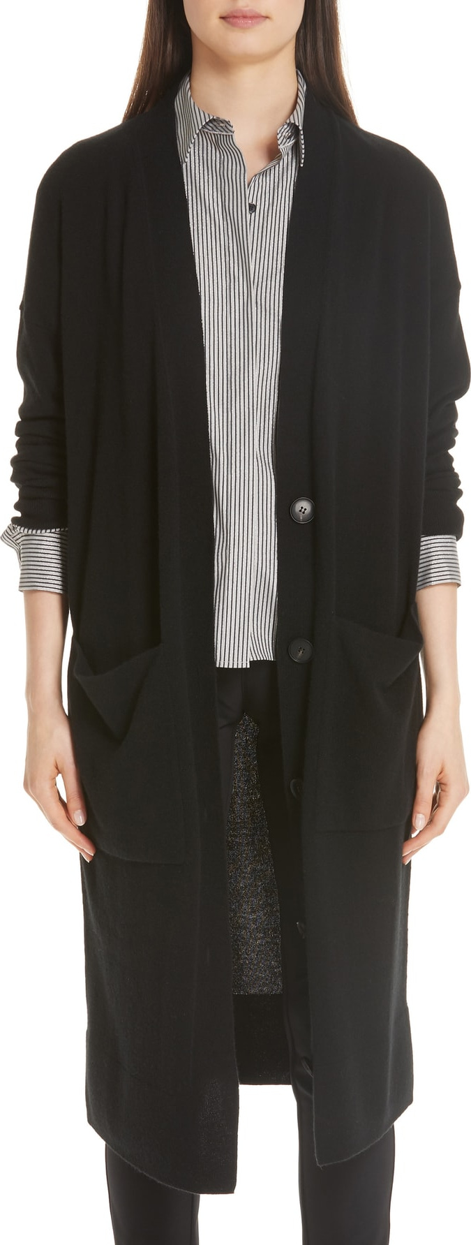 Lafayette 148 New York Long Cashmere Cardigan
