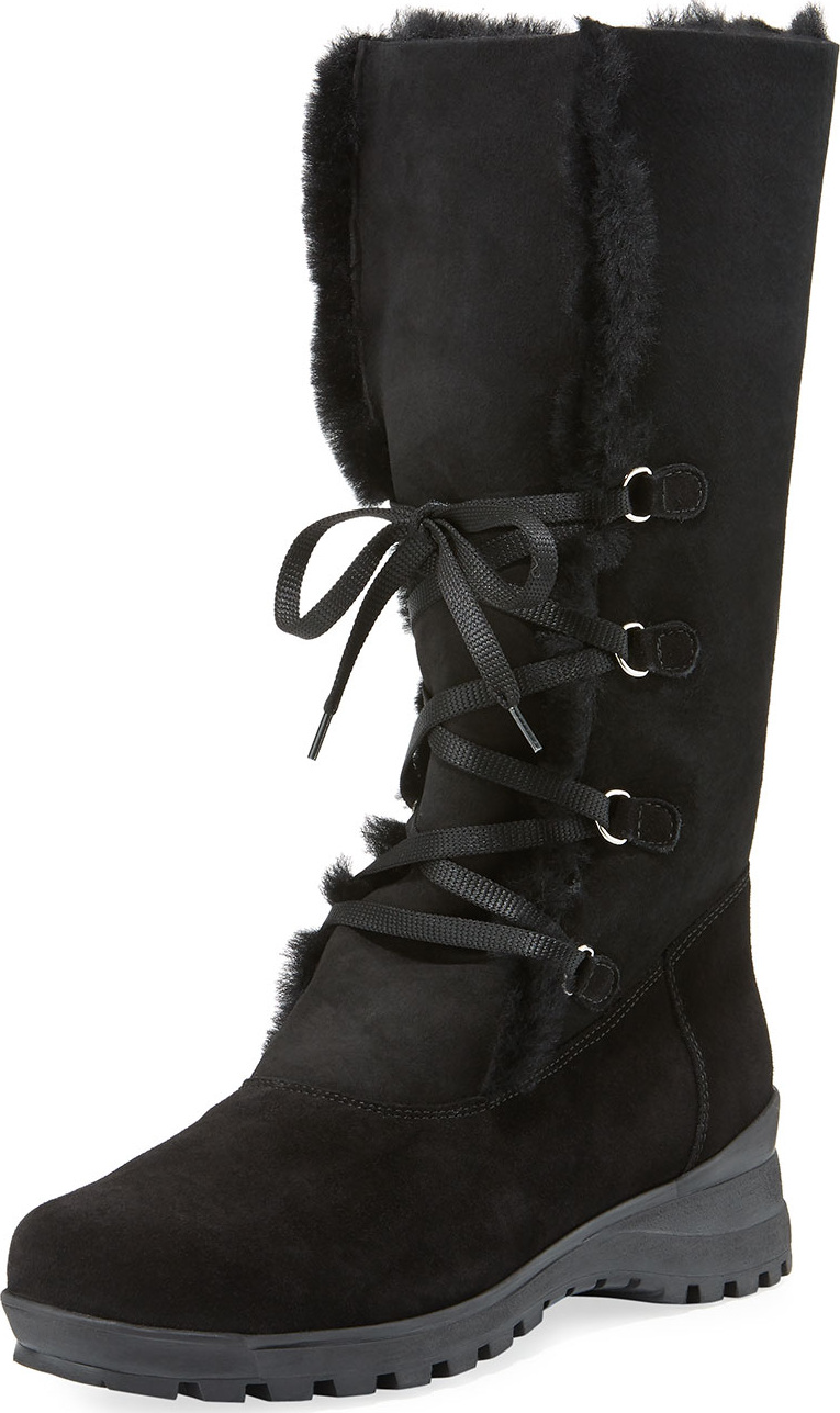 La Canadienne Annabella Shearling Fur-Lined Boot, Black