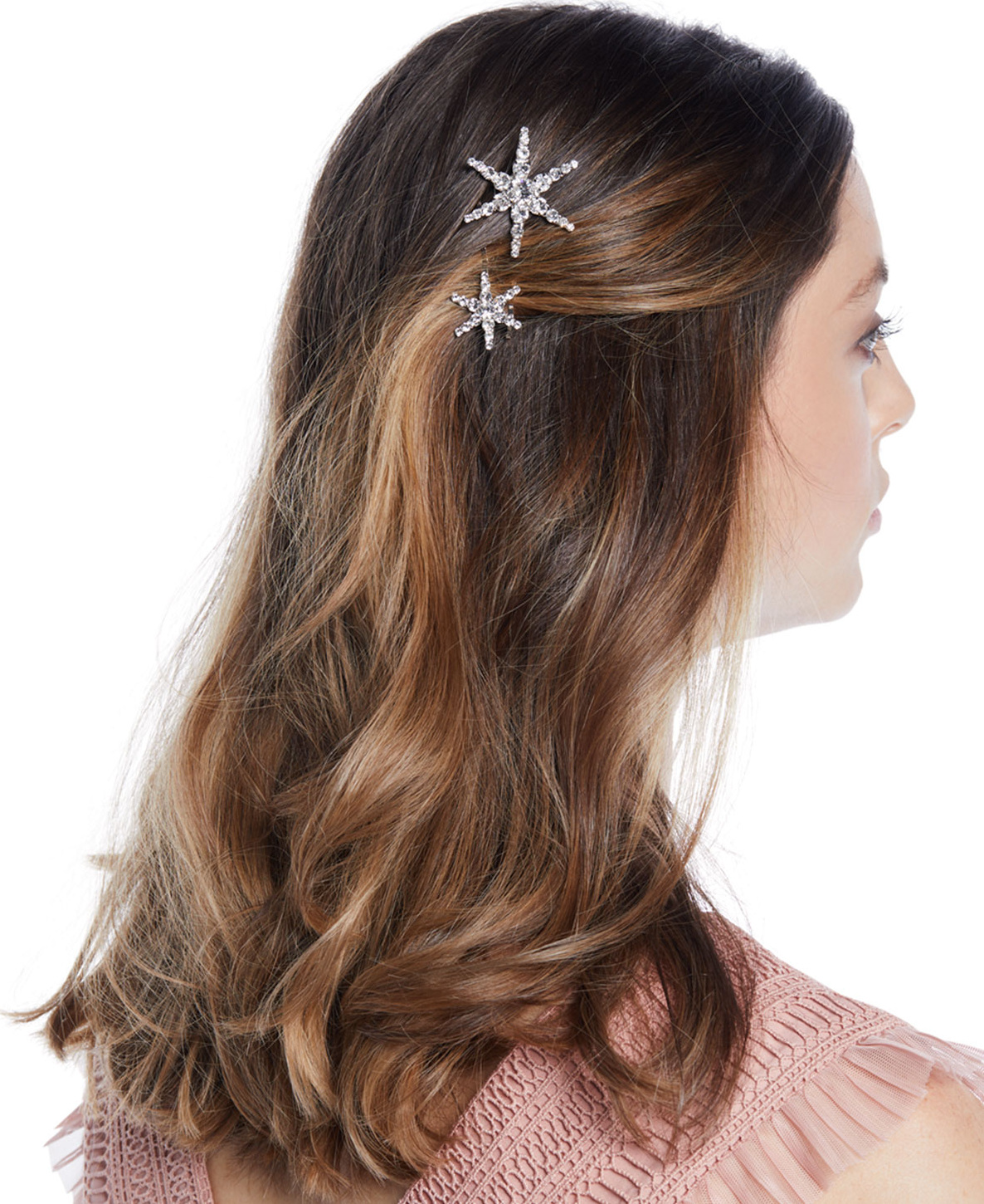 Jennifer Behr Orion Swarovski Crystal Star Bobby Pins, Set of 2