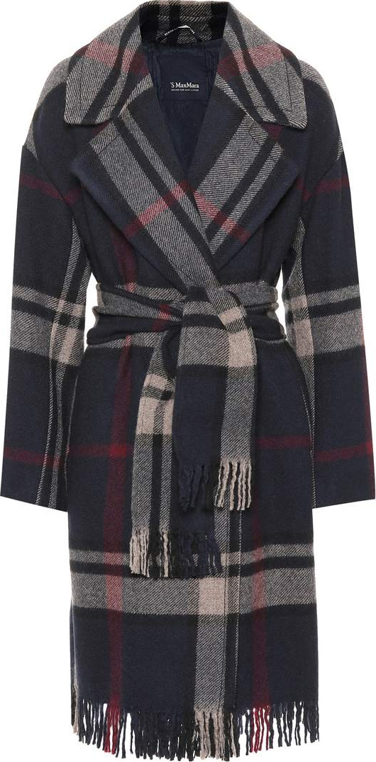Max Mara Pioggia checked wool coat