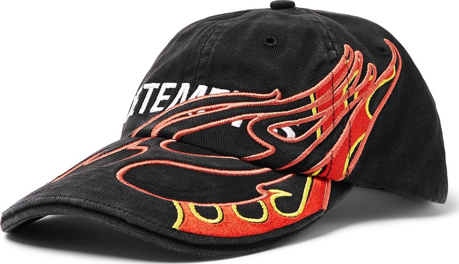 Vetements + Reebok Embroidered Cotton-Twill Baseball Cap