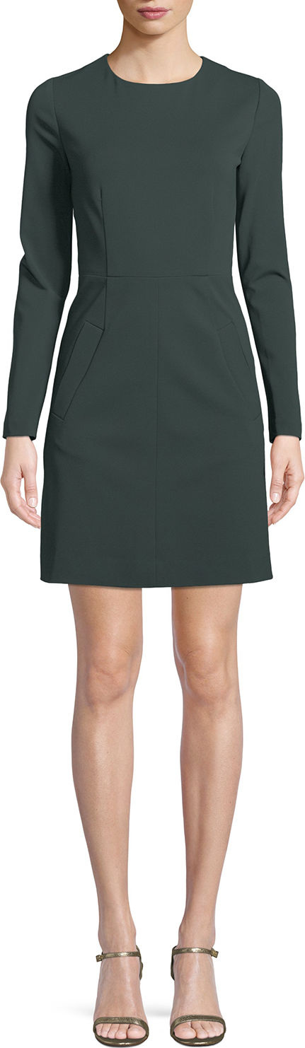 DIANE von FURSTENBERG New Capreena Long-Sleeve Jersey A-line Dress