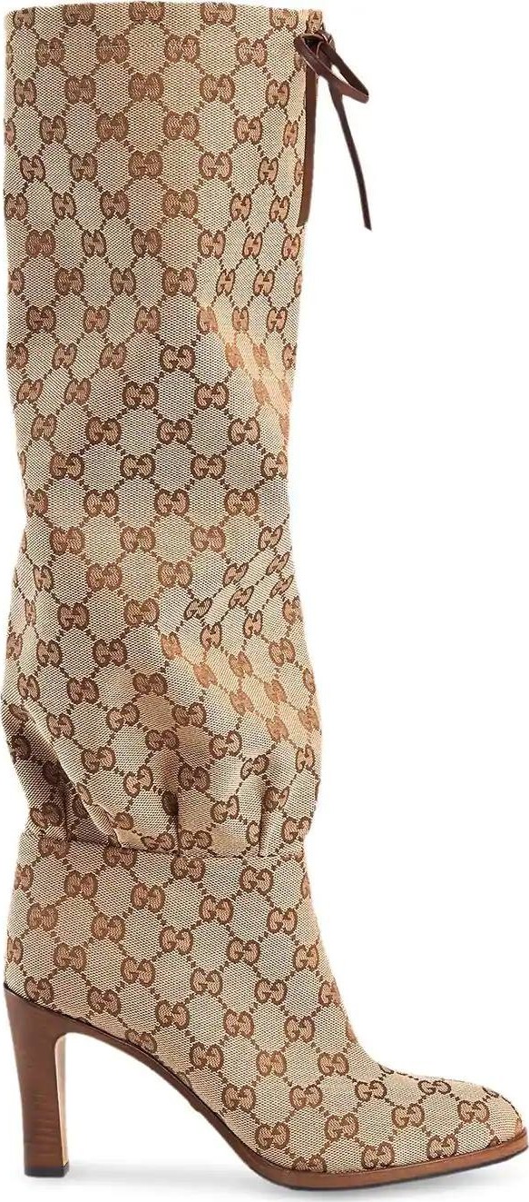 Gucci GG canvas mid-heel boot