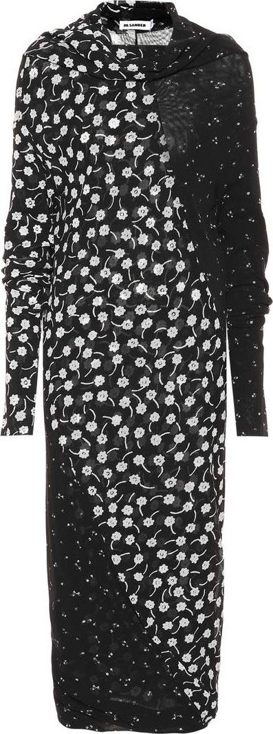 Jil Sander Floral-printed midi dress