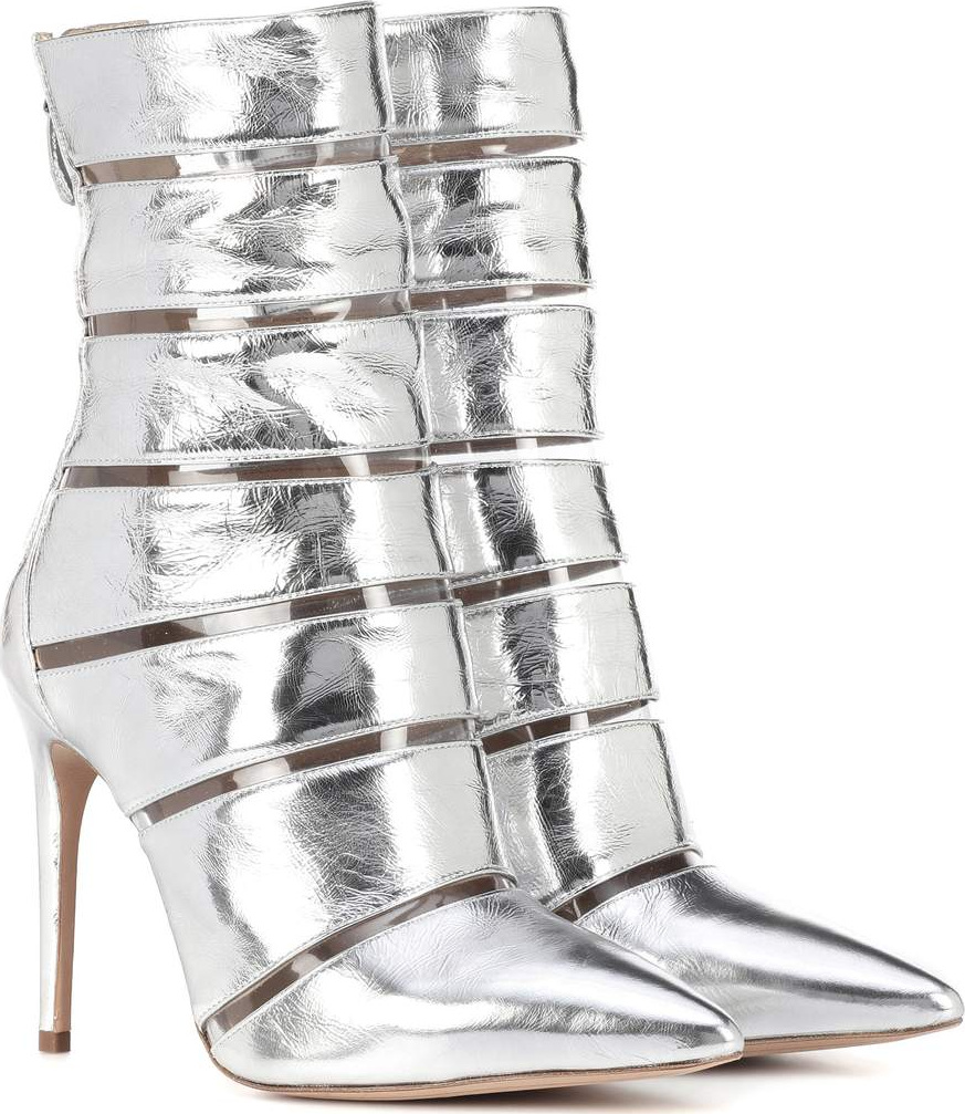 Alexandre Birman Sommer metallic leather ankle boots