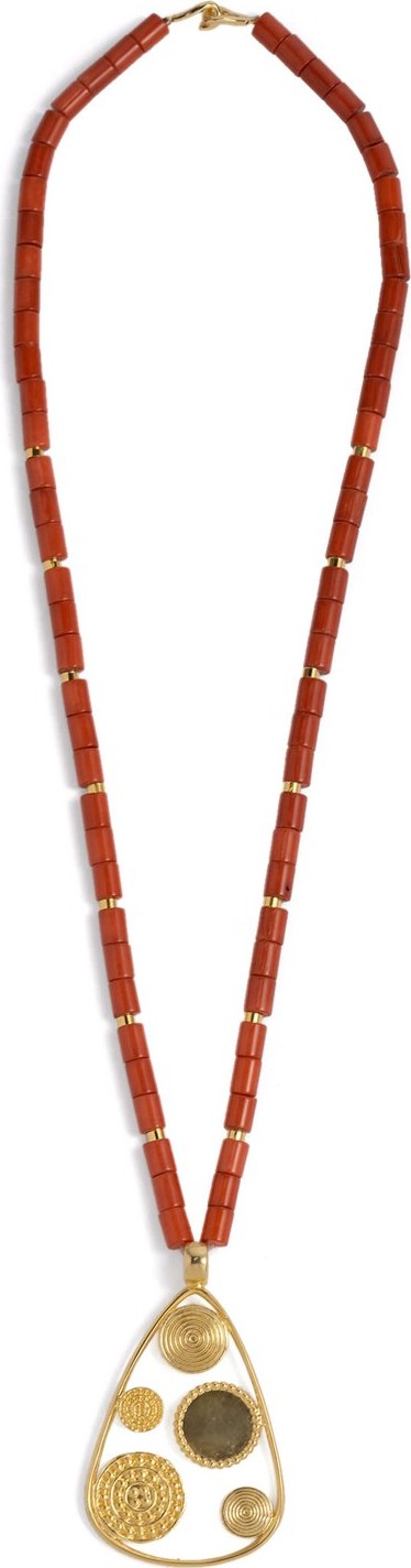 Joelle Kharrat Moneta turquoise and gold-plated necklace