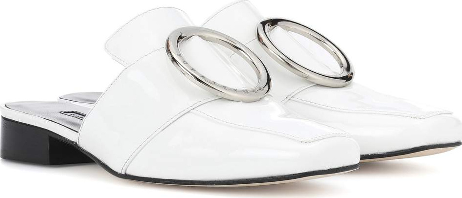 Dorateymur Petrol patent leather mules