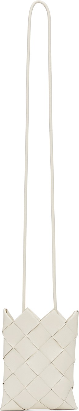 Bottega Veneta Off-White Intrecciato Night Pouch