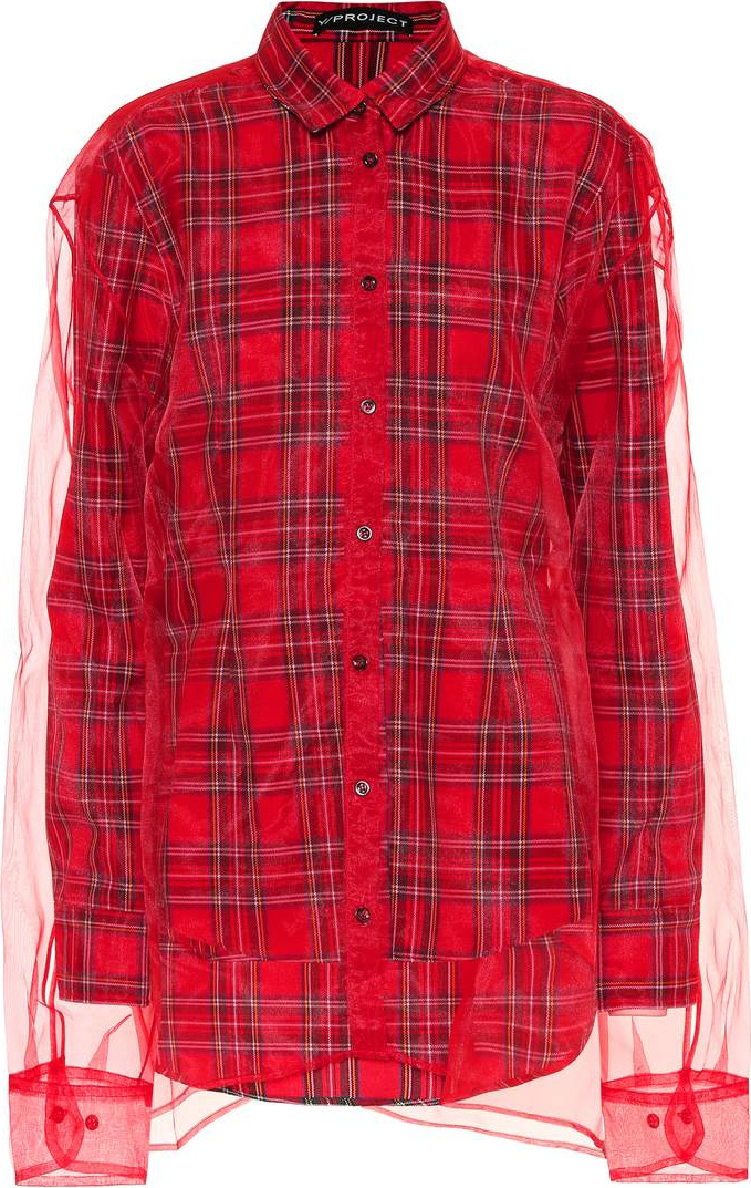 Y/Project Layered plaid shirt