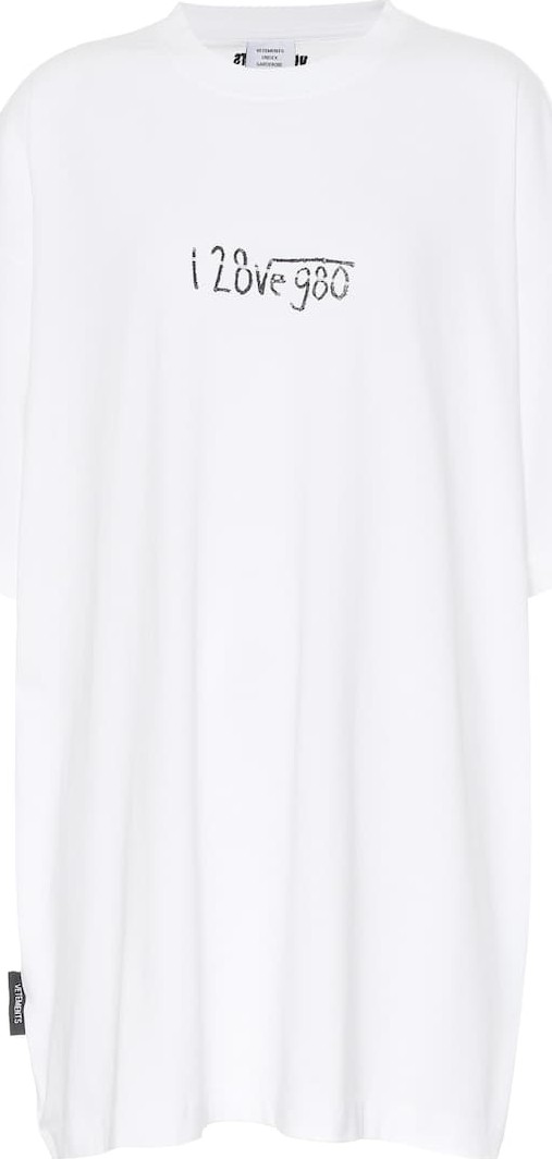 Vetements Oversized printed cotton T-shirt