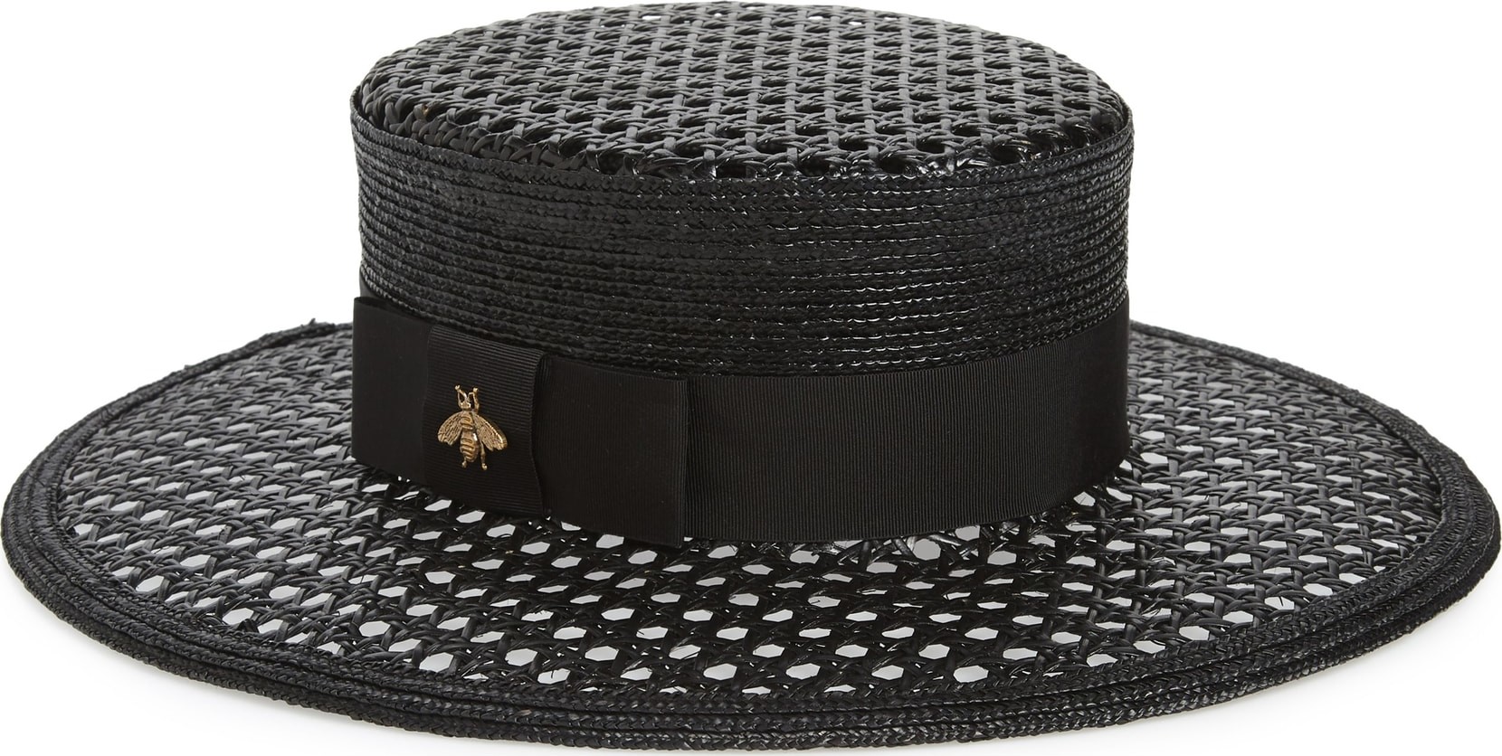Gucci Vienna Alba Open Woven Straw Hat