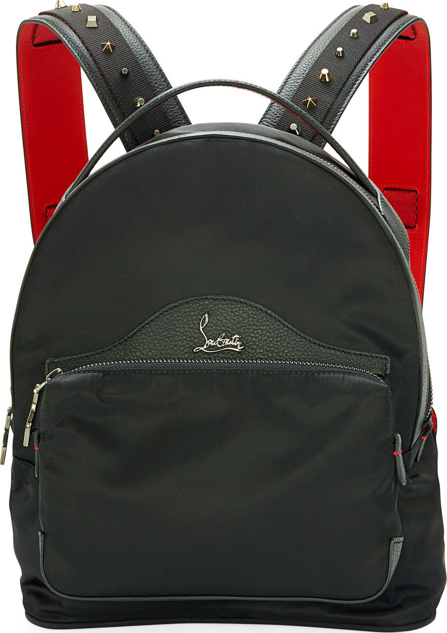 Christian Louboutin Backloubi Small Nylon Backpack, Black