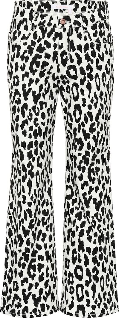 See By Chloé Mid-rise printed flared jeans