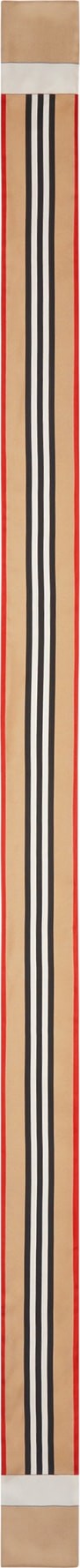 Burberry London England Icon Stripe Skinny Silk Scarf