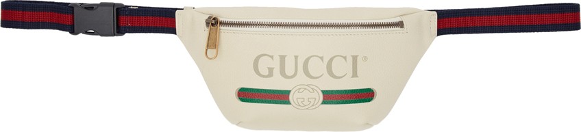 Gucci White Small Logo Belt Bag