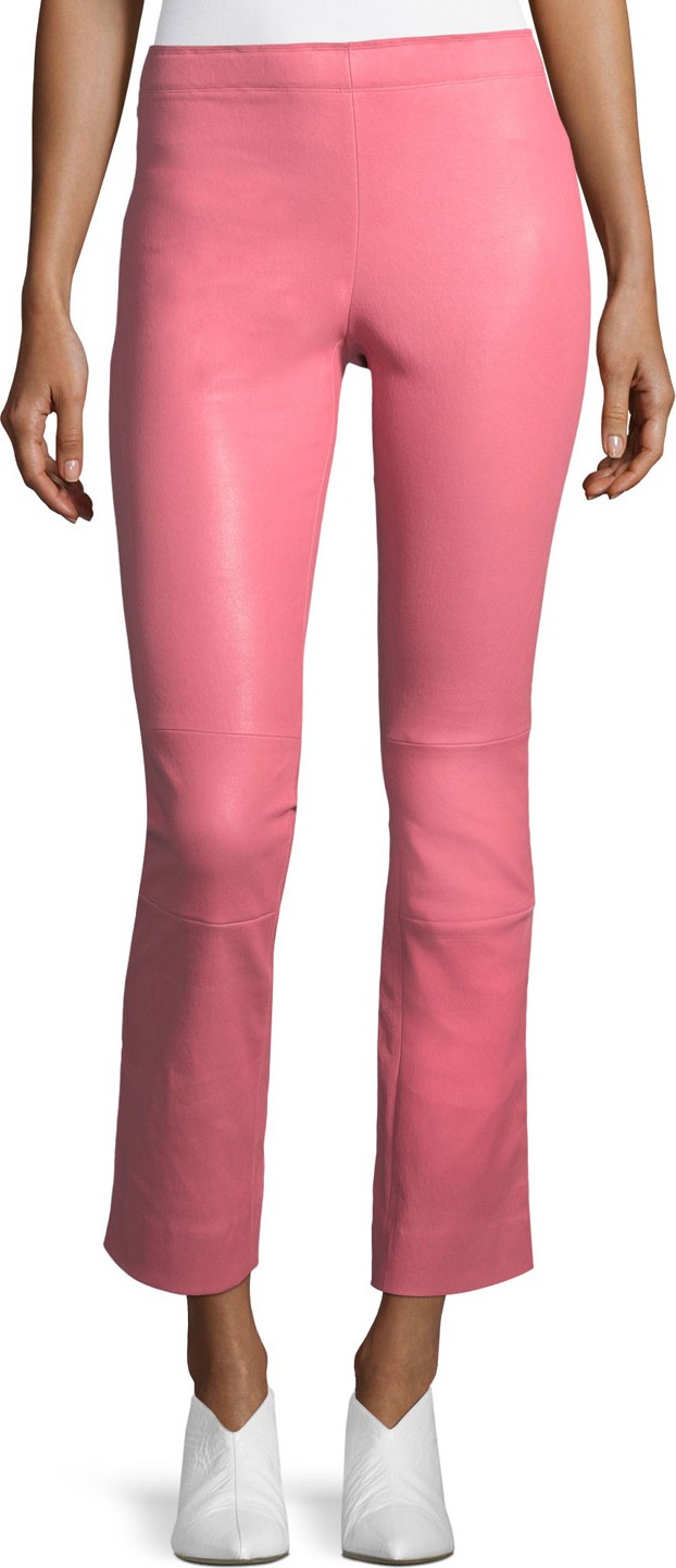 Stouls Mariarosa Crop Flare Leather Leggings