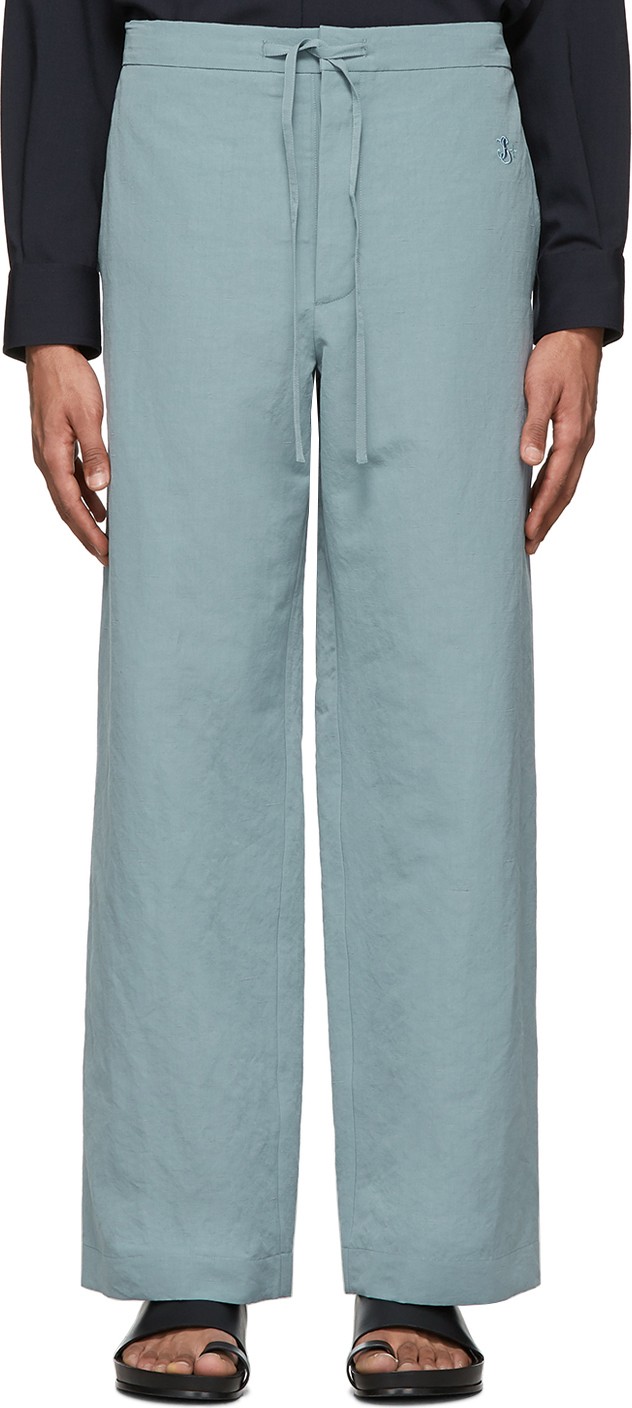 Jil Sander Blue Straight Trousers