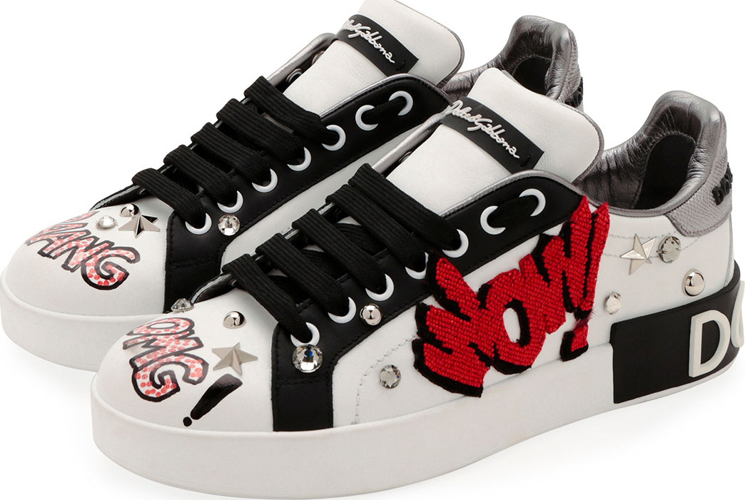 Dolce & Gabbana Wow! Leather Low-Top Sneaker