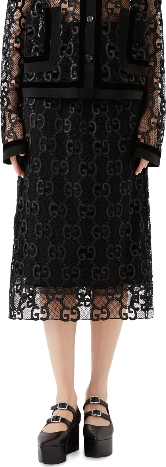Gucci Macramé Logo Skirt